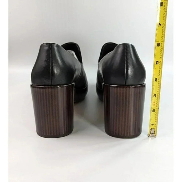 Vince Narissa Women's Black Leather Heeled Loafers Clogs Size 10 (MSRP $375) - Picture 8 of 11